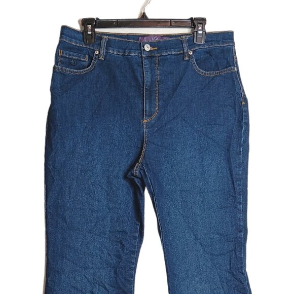 Gloria Vanderbilt Amanda Bootcut Jeans Womens 14 Short Dark Wash High Rise Denim - Picture 2 of 4